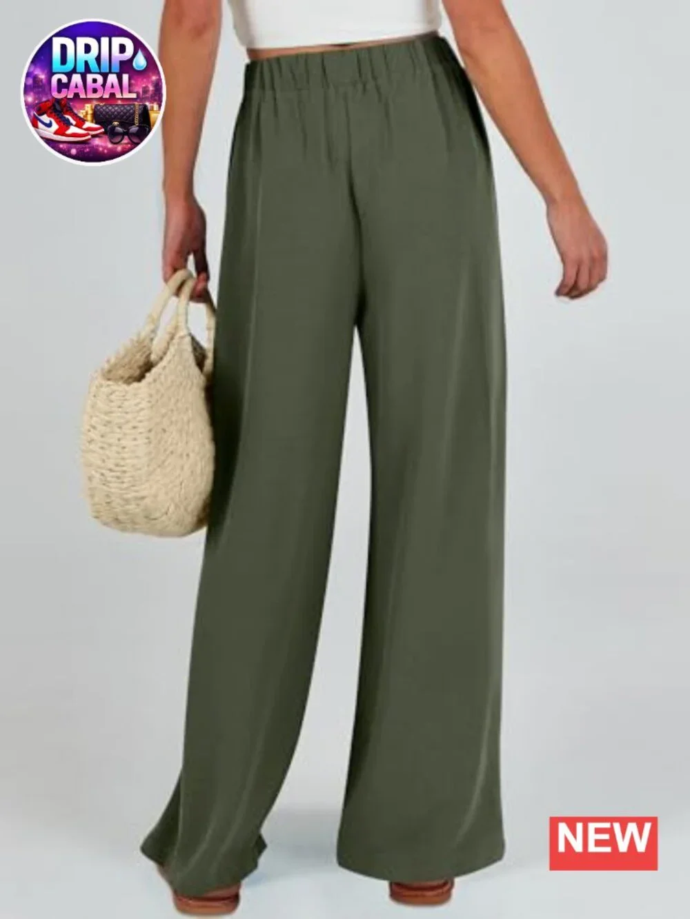 Wide Leg Palazzo Pants Women High Waist Flowy Casual Lounge Trousers